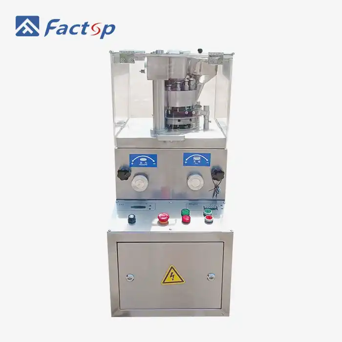 How does a rotary tablet press work?